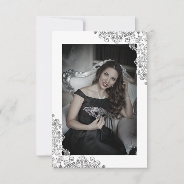 Mis Quince Años Español Efecto Encaje Gris (Vorderseite)