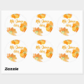 Mis Quince Anos Floral Bright Quinceanera Runder Aufkleber (Blatt)