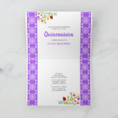 Mis Quince Anos Light Blue Quinceanera Mexikanisch Einladung (Innenseite)