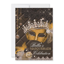 Mis Quince Anos Masquerade Party Einladung