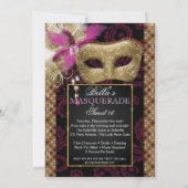 Mis Quince Anos Masquerade Party Einladung (Rückseite)