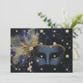 Mis Quince Anos, Masquerade-Party Einladungen (Stehend Vorderseite)