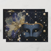 Mis Quince Anos, Masquerade-Party Einladungen (Vorne/Hinten)