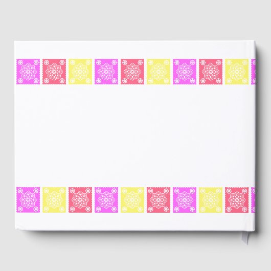 Mis Quince Anos Mexican Fiesta Blume Quinceanera Gästebuch (Rückseite)