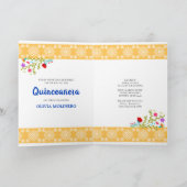 Mis Quince Anos Mexican Royal Blue Quinceanera Einladung (Innenseite)