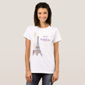Mis Quince Anos Paris Eiffel Tower Custom Geburtst T-Shirt (Vorne ganz)