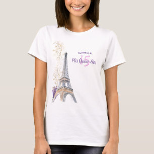 Mis Quince Anos Paris Eiffelturm Benutzerdefiniert T-Shirt