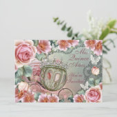 Mis Quince Anos, Prinzessin zum Geburtstag Einladung (Stehend Vorderseite)