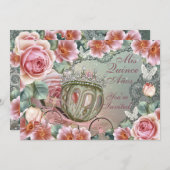 Mis Quince Anos, Prinzessin zum Geburtstag Einladung (Vorne/Hinten)