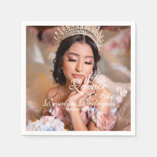 Mis Quince Anos Quinceanera Foto 15. Geburtstag Serviette