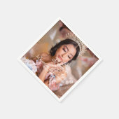 Mis Quince Anos Quinceanera Foto 15. Geburtstag Serviette (Ecke)