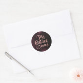 Mis Quince Años Round Stickers | Elegant Burgundy  (Umschlag)