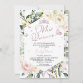 Mis Quince Butterfly Floral Quinceañera Bilingual Einladung (Vorderseite)