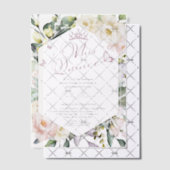 Mis Quince | Butterfly Floral Quinceañera Spanisch Pergament Einladungen (Versetzt (Einladung))