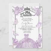 Mis Quince Einladung Bilingual Lavender Dress (Rückseite)