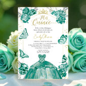 Mis Quince Einladung Spanisch Emerald Green Dress