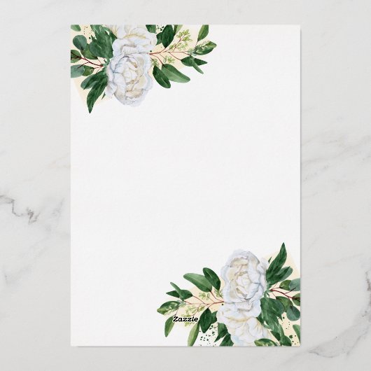 Mis Quince Emerald Green Princess Quinceanera Gold Folieneinladung (Rückseite)