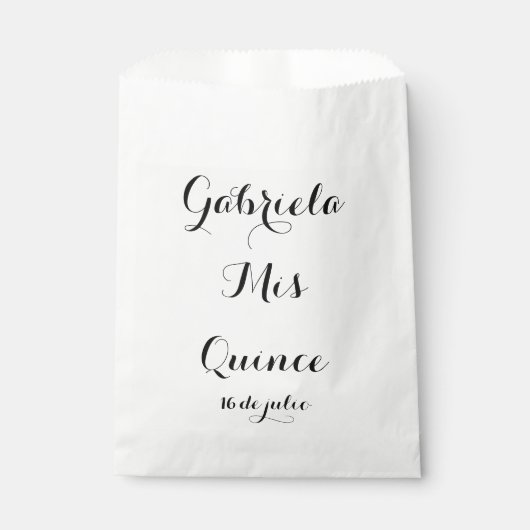 Mis Quince favorit bags - Für Ihre Veranstaltung i Geschenktütchen (Vorderseite)