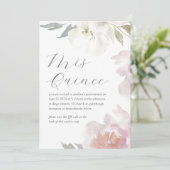 Mis Quince Floral Birthday Quinceañera QR-Code Einladung (Stehend Vorderseite)