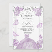 Mis Quince Foto Einladung Spanischer Lavendel (Vorderseite)