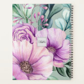 Mis QUINCE Lila Floral Quinceanera GUESTBOOK NEU Planer (Rückseite)