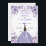 Mis Quince Lila Lavender 15 Anos Silver Crown Einladung<br><div class="desc">Quinceañera Lila Lavendel Silver Crown Einladung Mis Quince 15 Anos,  16. Geburtstag, </div>