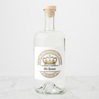 Mis Quince Luxus-Gold-Kollektion Alkoholflaschenetikett