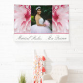 Mis Quince Pink Floral Custom Foto Banner (InSitu)