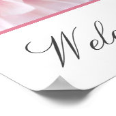 Mis Quince Pink Floral Willkommen in meiner Quince Poster (Ecke)