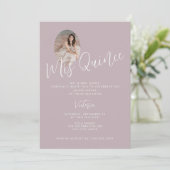 Mis Quince Pink Photo 15th Birthday quinceañera Einladung (Stehend Vorderseite)