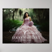Mis Quince Quinceanera Begrüßungszeichen mit Foto Poster (Vorne)