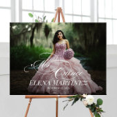 Mis Quince Quinceanera Begrüßungszeichen mit Foto Poster