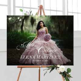 Mis Quince Quinceanera Begrüßungszeichen mit Foto Poster