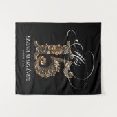 Mis Quince Quinceanera Gold-Design Hintergrund Wandteppich (Vorderseite (Horizontal))