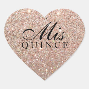 Mis Quince Rose Gold Glitzer Fab Sticker