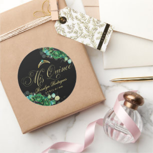 Mis Quince Runder Aufkleber