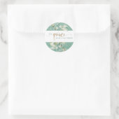 Mis Quince, Spanisch, Grüner Glitzer und Grüne Runder Aufkleber (Tasche)