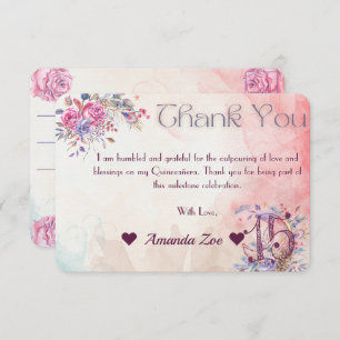 Mis Quince Vielen Dank Dankeskarte