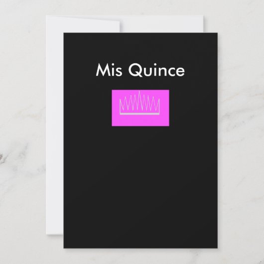 Mis Quinte Einladung (Vorderseite)