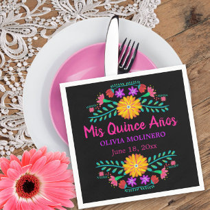 Mis-Quitte Anos mexikanisches Fiesta Quincenera Serviette