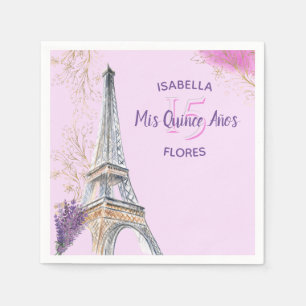 Mis-Quitte Anos Paris Thema-Rosa-GoldEiffelturm Serviette