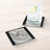 Mis-spliced Glasuntersetzer (Schrägansicht)