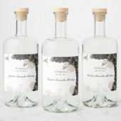 Mis XV Años Liquor Label Black and Gold Alkoholflaschenetikett (Flaschen)