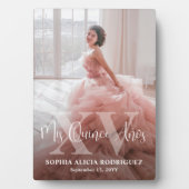 Mis XV Años Quinceañera Photo 15th Birthday Fotoplatte (Vorderseite)