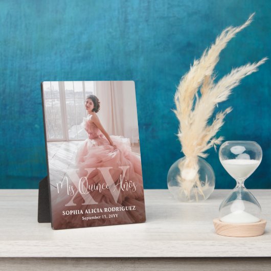 Mis XV Años Quinceañera Photo 15th Birthday Fotoplatte (Seite)