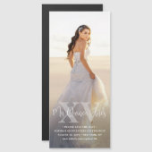 Mis XV Años Save the Date Chic Quinceañera Foto Magneteinladung (Vorne/Hinten)