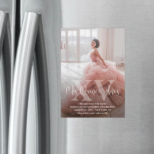 Mis XV Años Save the Date Modernes Foto Quinceañer Magneteinladung