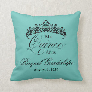 Mis XV Quince 15 16 Quinceñera Kronen-Kiefer-Kiefe Kissen