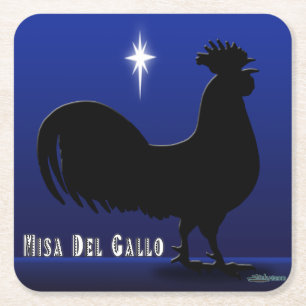 Misa Del Gallo Rechteckiger Pappuntersetzer