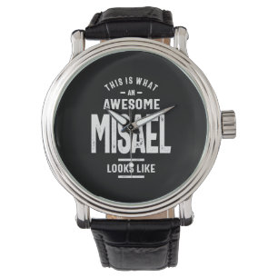 Misael Personalisiert Name Birthday Armbanduhr